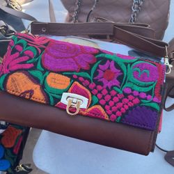 Leather Hand Sewn Crossbody Purse