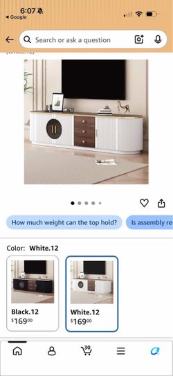 White TV stand