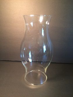 Vintage Clear-Glass Hurricane/Candle-Holder Shade/Chimney (Height: 8-7/8“)