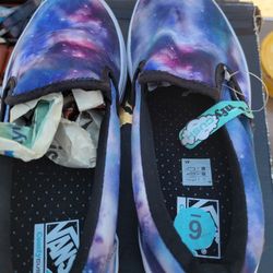 Vans Asher Galaxy 8 Slip On Canvas Skate Shoes