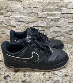 Nike Air Force 1 Low Top Men's Black Solid Lace-Up Athletic Sneakers Size 12