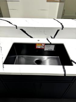 🖤 BLACK STAINLESS UNDERMOUNT SINK – NOW $117! 🖤