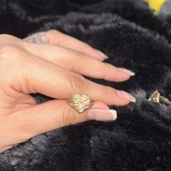 Heart Gold Ring Nugget