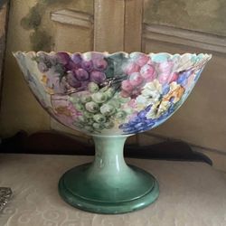 1902 Limoges Pedestal Bowl