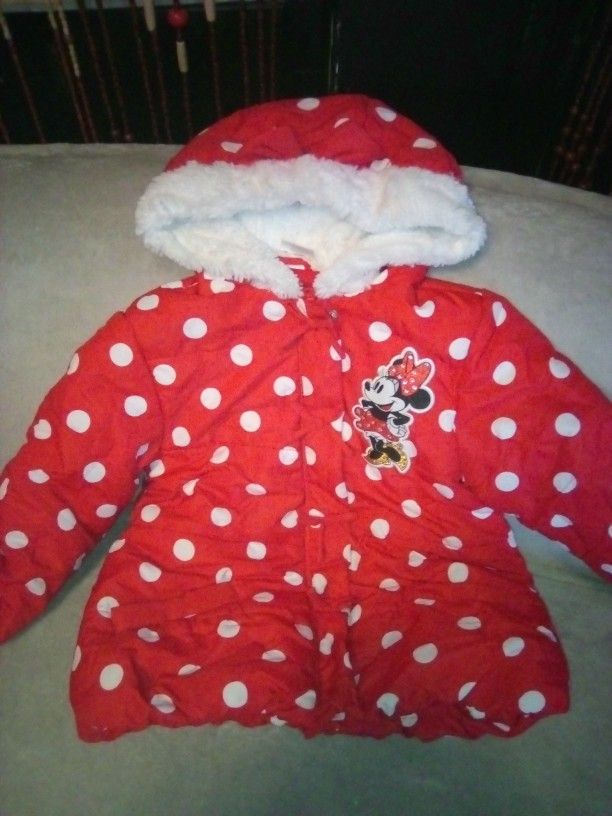 Red Minnie Mouse Warm Christmas Jacket