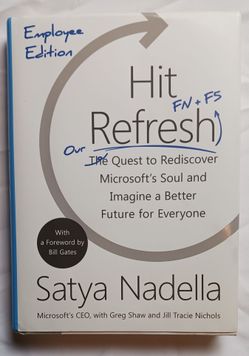 Employee Edition – Hit Refresh by Satya Nadella (Microsoft CEO) Hardcover