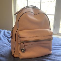 Coach Backpack purse, Light Pink, Genuine Leather.