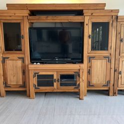 Solid Maple Wood Entertainment Center