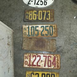 vintage 1930's license plates 