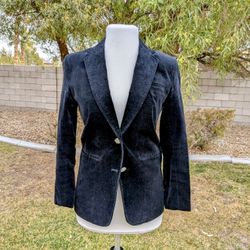 VTG Jean Nicole 1980s Japanese Velvet Texture Womens Sz4P Blazer Suit Jacket EUC