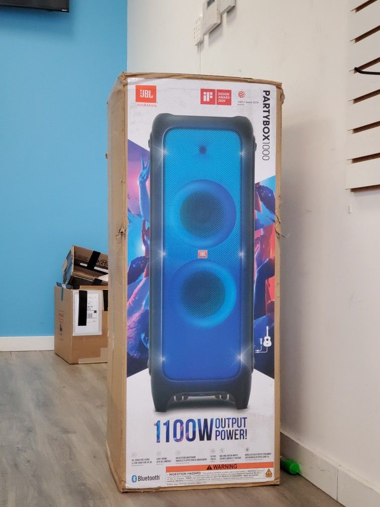JBL Partybox 1000 Portable Bluetooth Speaker - Buy it in full or $1 Down Today Only