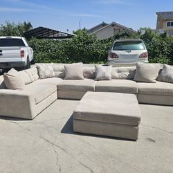 Large Used Sectional Sofa With Ottoman 