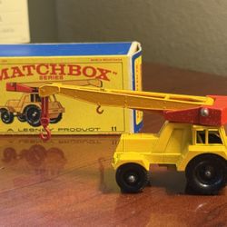 Vintage 1960S Lesney Matchbox #11 Taylor Jumbo Crane Original Box Made In England