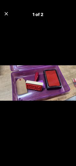 Special delivery stamp & pad!  With storage box