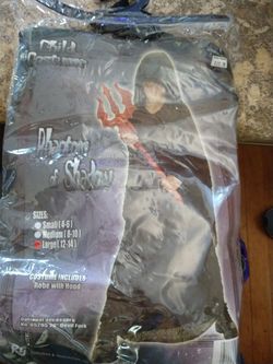 Child Large Phantom of Shadow Halloween Costume