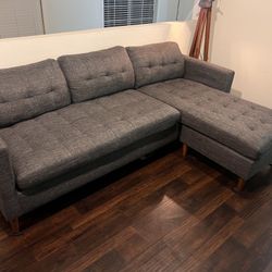 Grey Office Couch Sectional