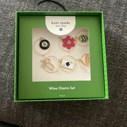 6 Kate Spade Wine Charms 