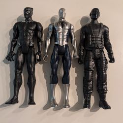 Marvel G.I. Joe Action Figures Black Panther Spider-Man Snake Eyes