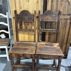 Rustic counter height 24” bar stools