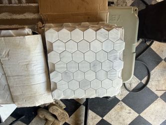 12x12 marble hexagon tiles