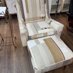 Gorgeous Armchair and matching Ottoman