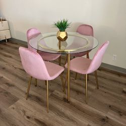 Round Dining Table Set 40"