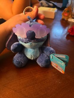 Disney Stitch Plush Keychain with Sunglasses