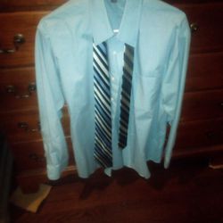 Mens Dress Shirt & Tie