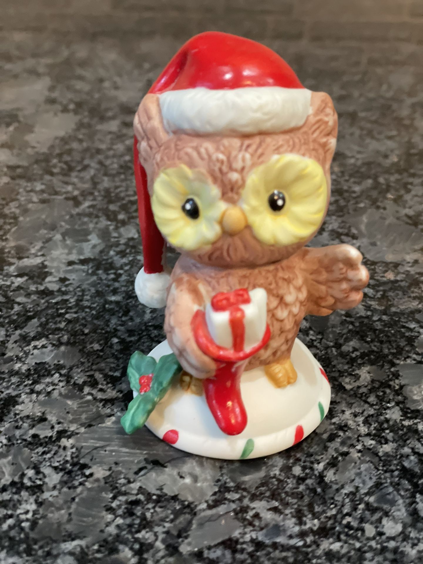 Vintage Owl Figurine Porcelain DAX 35139 Holiday Christmas Stamped
