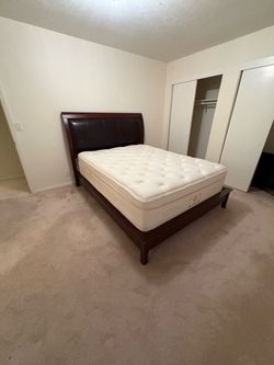 Queen Bed Frame + Mattress