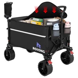 Collapsible Wagon Cart with Wheels Foldable