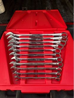 Snap-on standard sae wrench set with case 3/8-1”