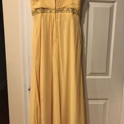 Chiffon yellow dress Size 8/10