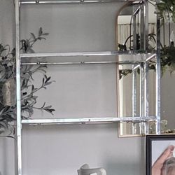 White And Silver Shelf Case.