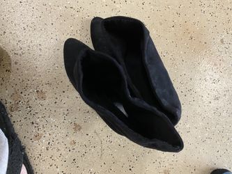 Women Fabric ankle boots black size 8.5