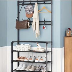 👞🧥 Upgrade Your Space: Stylish & Versatile Shoe & Coat Rack – Perfect for Any Home! 🏡✨