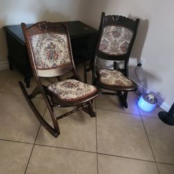 2 Vintage  Rocking Chairs They Fold