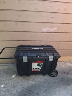 Husky 50 gallon Black Large 37 in. Heavy Duty Rolling Toolbox with Tool Tray and Keyed Lock