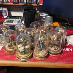 Eleven John Wayne Hand Painted Figures 