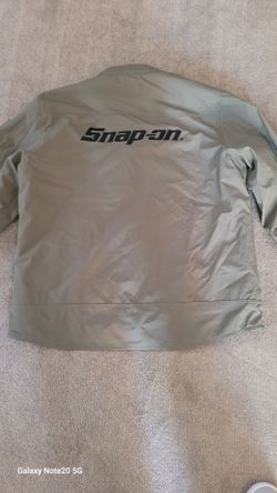 Snap-on Green Hooded Work Jacket Men's XL with American Flag Patch Workwear