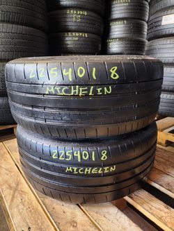 225 40ZR 18 MICHELIN PILOT SUPER SPORT TIRES 2254018 USED TIRES (PAIR) MOUNT BALANCE INCLUDED