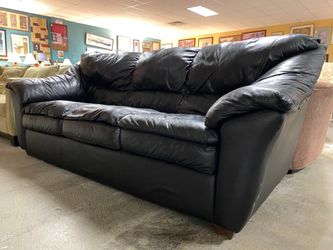 Black Wide Arm 3-Seat Sofa