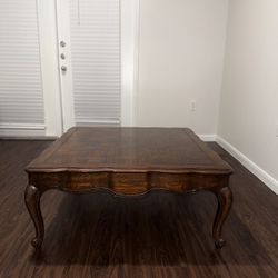 Vintage French Provincial Coffee Table - Parquet Top - Elegant Living Room Piece!