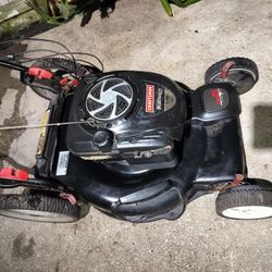 7 HP , 22" BIG WHEEL SELF PROPELLED  MULCHING CRAFTSMAN MOWER, SHARP BLADE,SIDE DISCH, WORKS GREAT