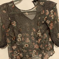 Floral Shirt Womens Small