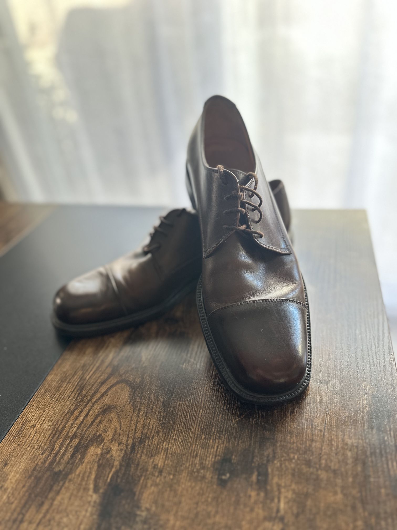 Salvatore Ferragamo Men’s Shoes – Size 8.5 (Brown Leather) Leather lace ups Salvatore Ferragamo Brown size 8.5 UK in  main image 3