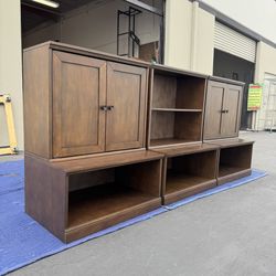 Pottery Barn Kids Cameron Wall 2pcsx3units ModularOpen Base Wall Storage System Very Good Condition 