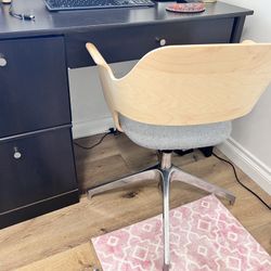 IKEA FJÄLLBERGET DESK CHAIR BIRCH VENEER, GRAY