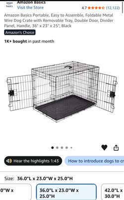 Amazon basics Dog crate