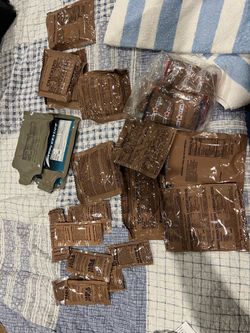 Lots of MRE snacks